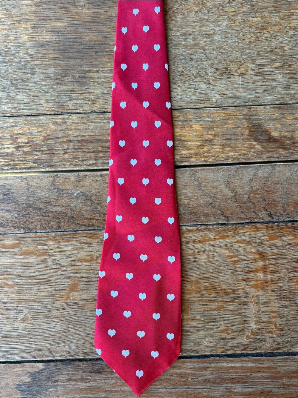 Red Heart Patterned Men’s Tie